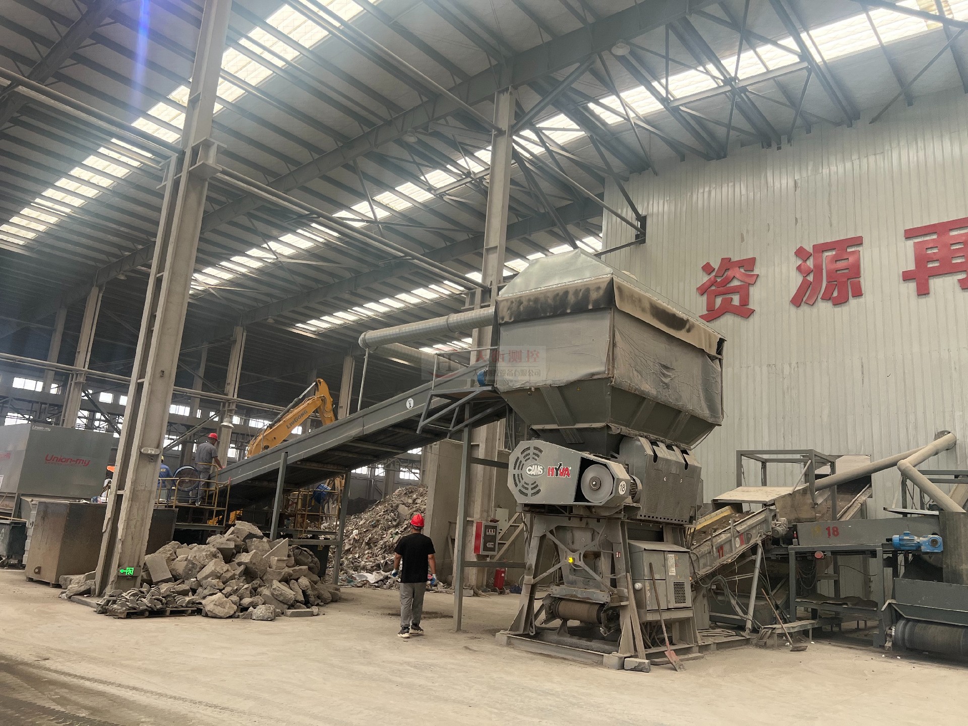 扬州建筑垃圾中转站皮带秤项目