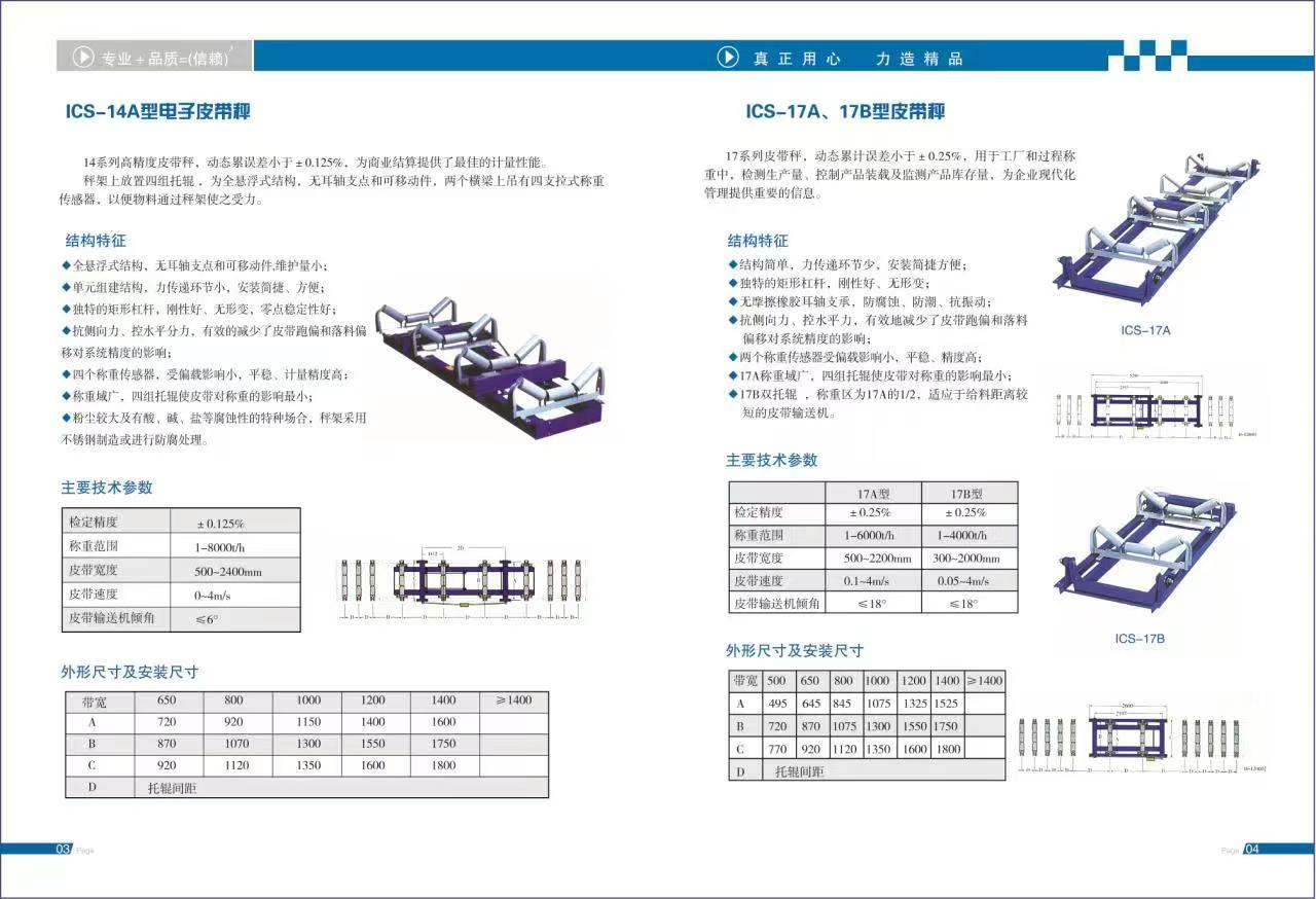 皮带秤产品手册介绍3